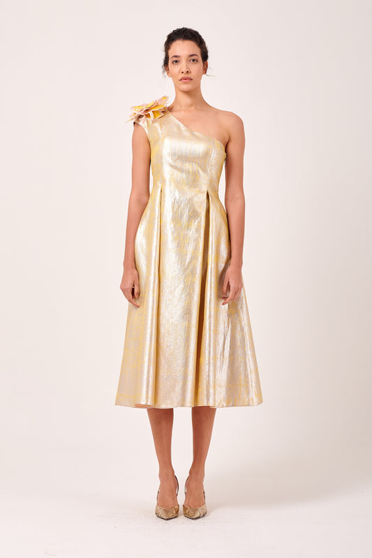 One Shoulder Asymmetrical A-Line Dress