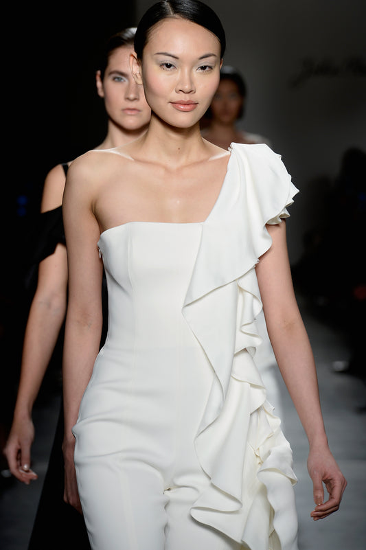 Side Ruffled Double Viscose Jumpsuit