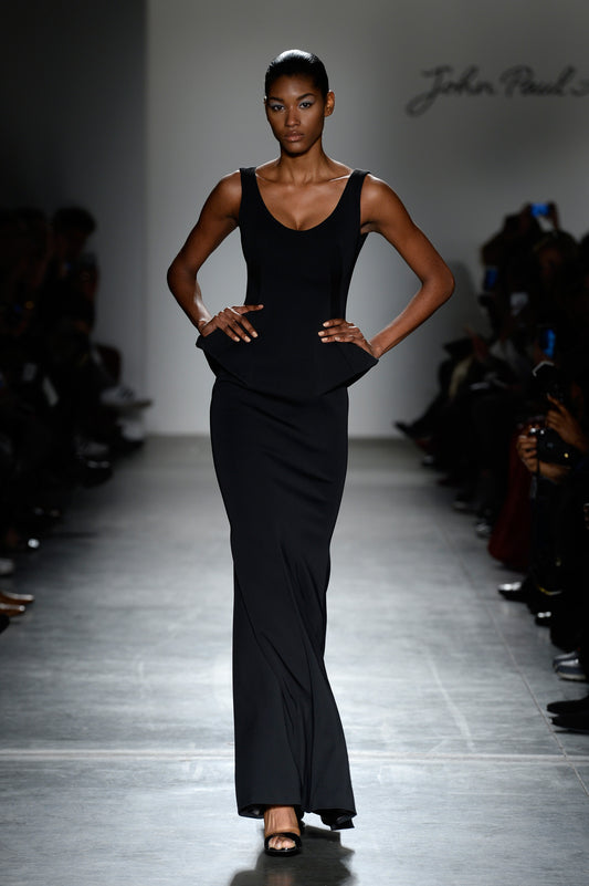 Structured Peplum Mermaid Dress