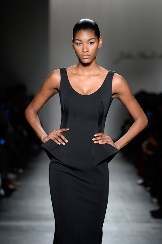 Structured Peplum Mermaid Dress