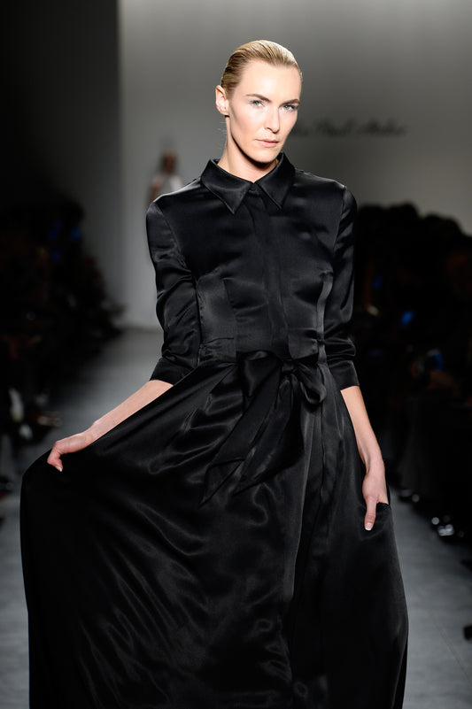 Viscose Satin Shirt Dress