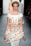 3D Flowered Taffeta Off-Shoulder Gown