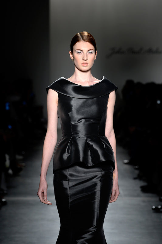 Open Back Taffeta Top and Mermaid Skirt