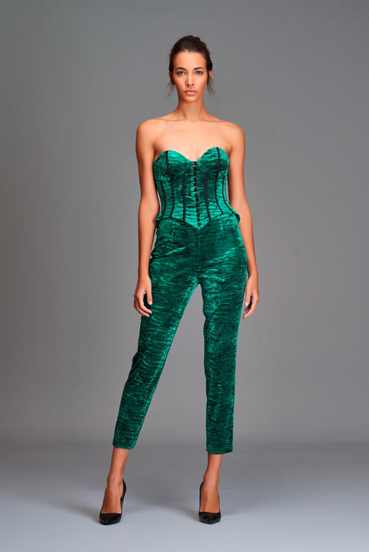 Crush velvet jumpsuit - John Paul Ataker