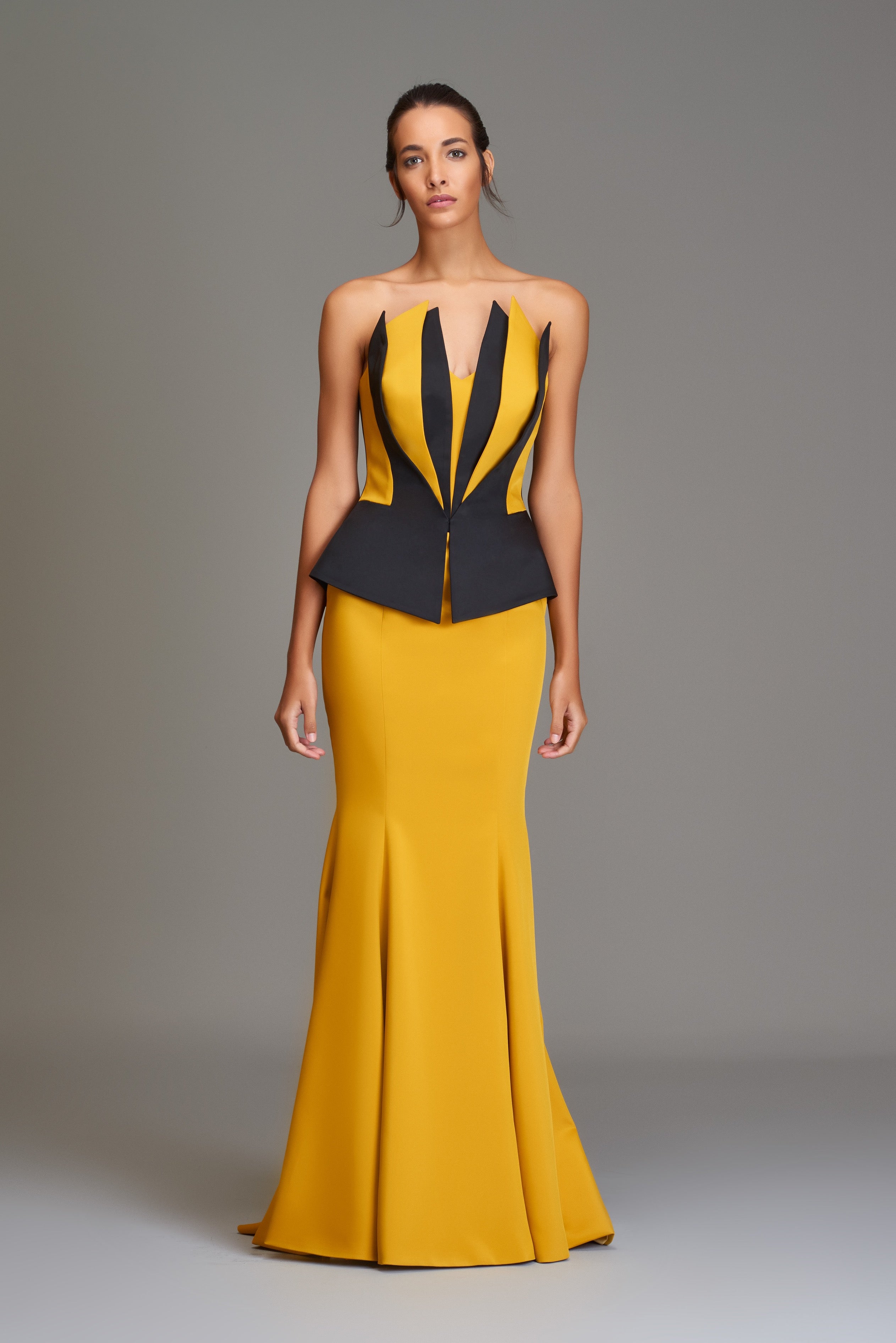 Structured Two-Toned Gown John Paul Ataker Structured Two-Toned Gown John Paul Ataker