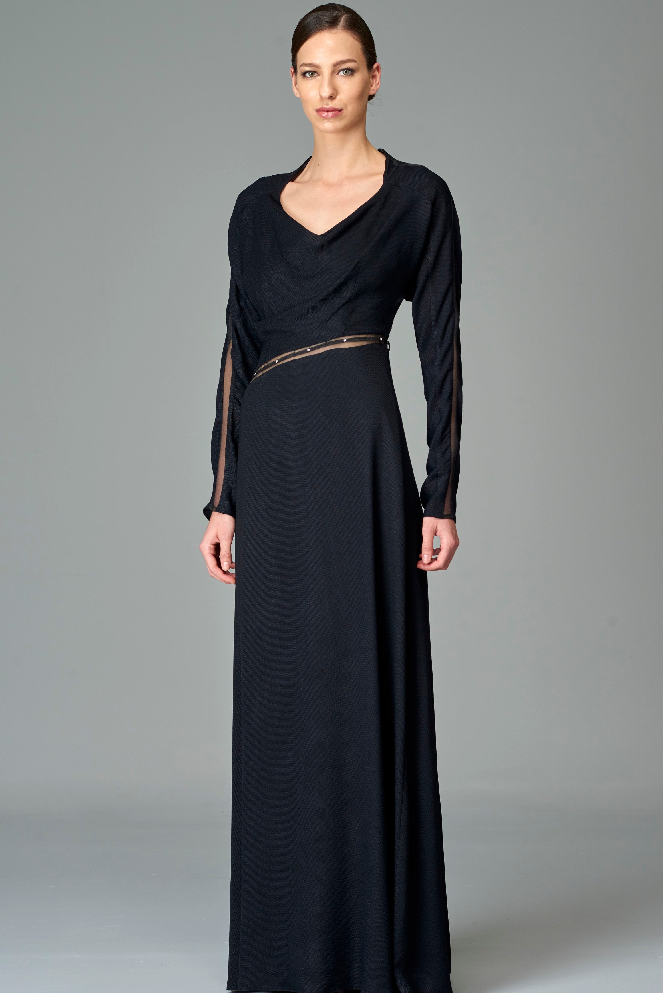 viscose long sleeve maxi dress HiCCUP