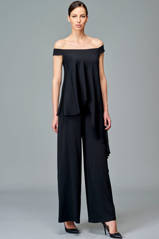 Off Shoulder Double Viscose Jumpsuit
