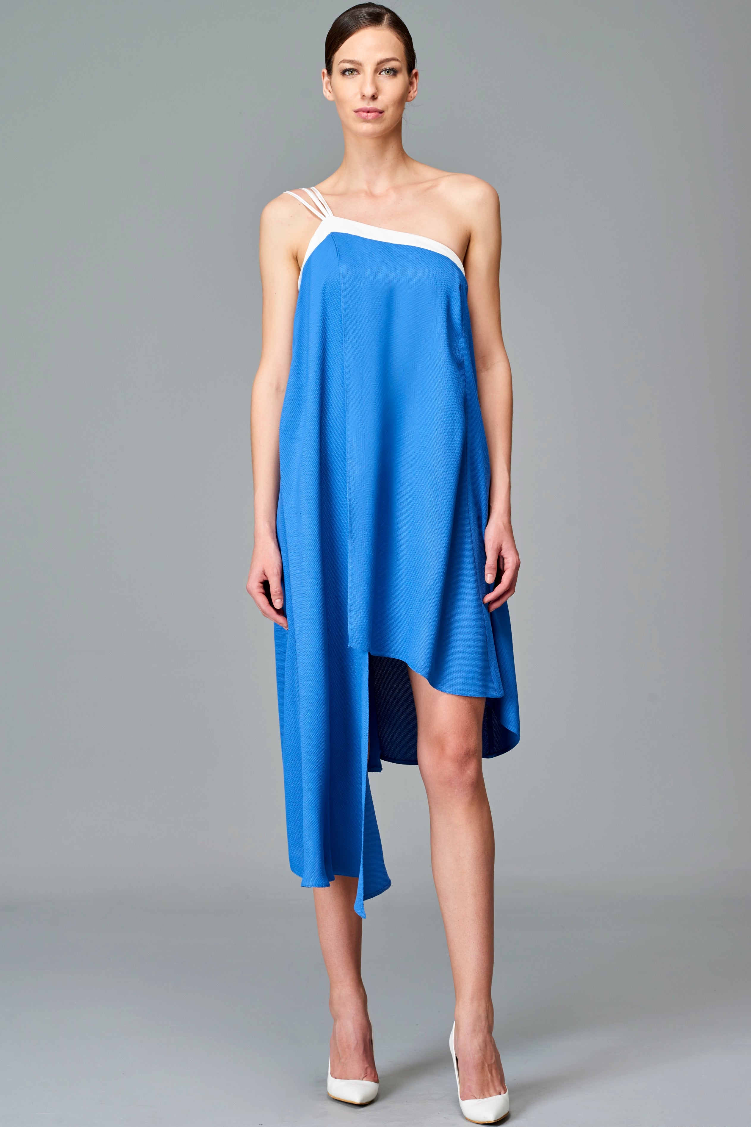 One-Sleeve Viscose Short Dress John Paul Ataker One-Sleeve Viscose Short Dress John Paul Ataker