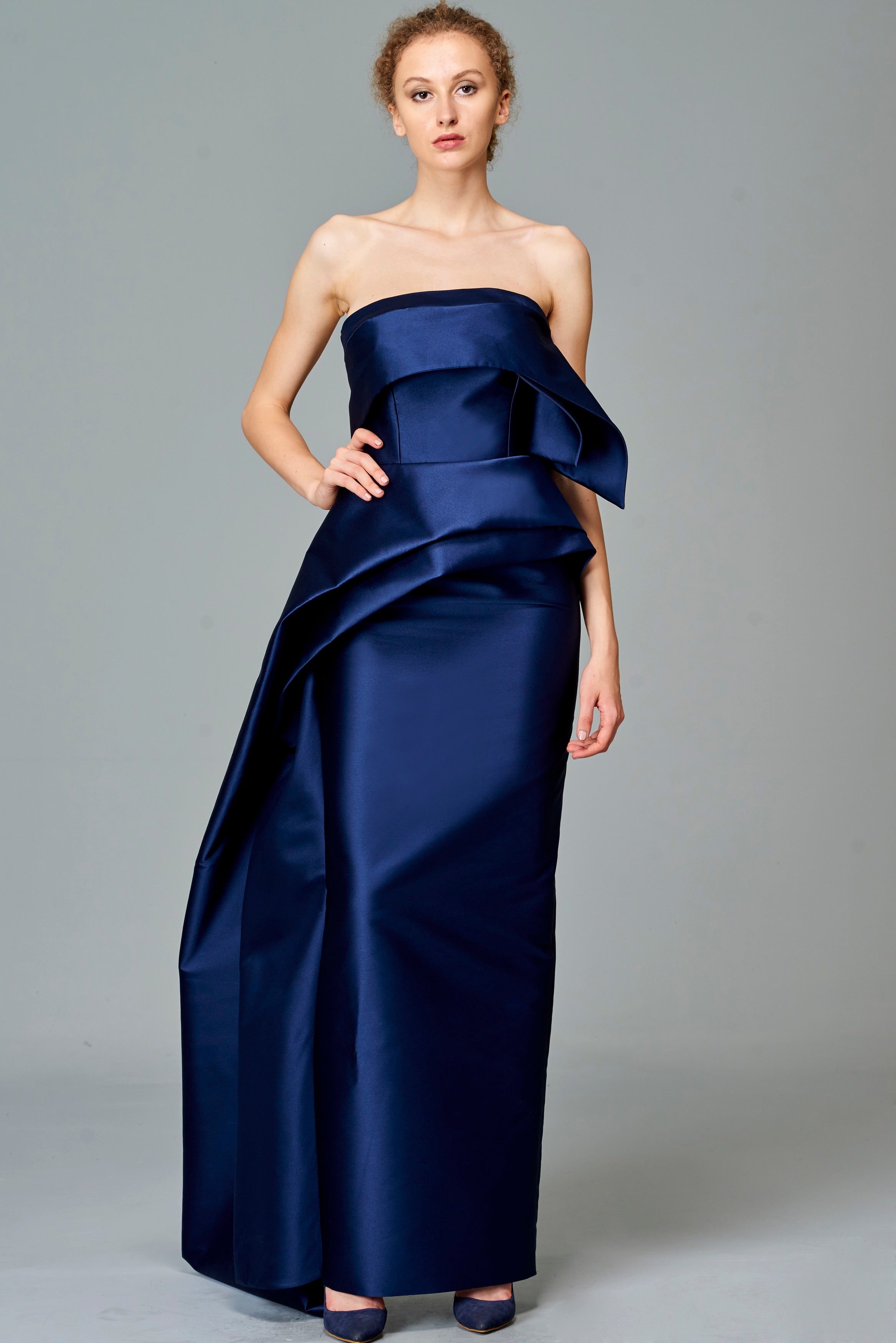 Structured Taffeta Gown Pink Structured Taffeta Gown Pink