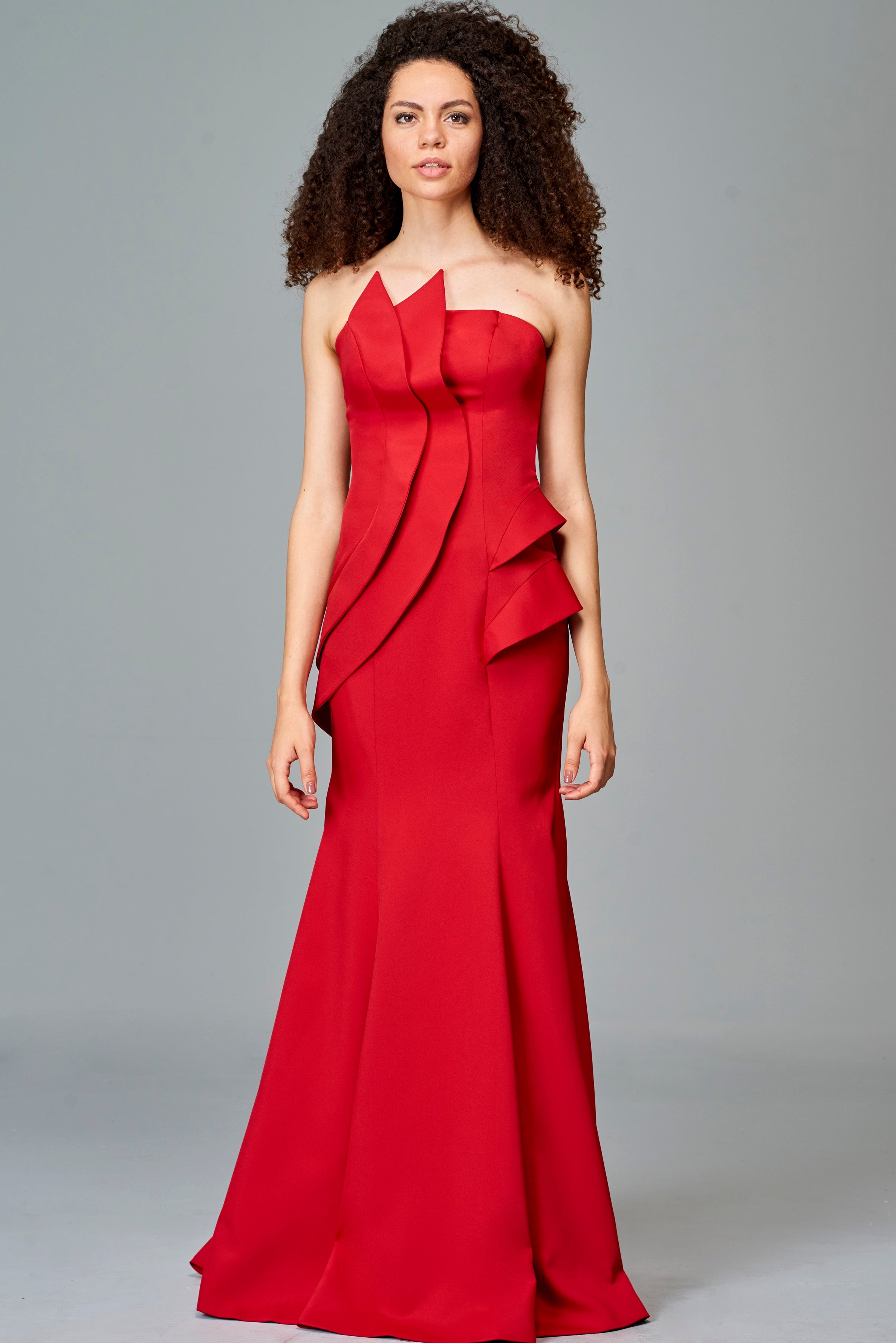 Structured strapless dress on sale