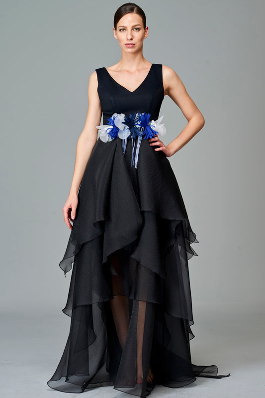 Layered Organza and Viscose Gown