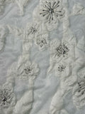 Textured Floral Pattern Burnout Brocade