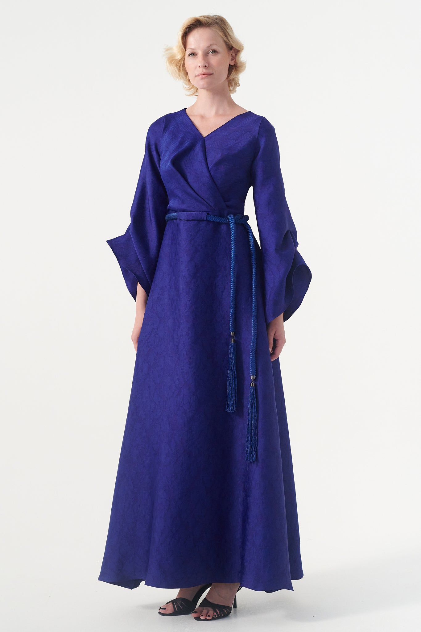 Draped Jacquard A-line Dress John Paul Ataker Draped Jacquard A-line Dress John Paul Ataker