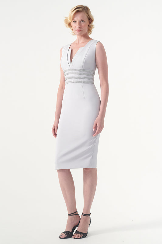 Metallic Cord Detailed Dress