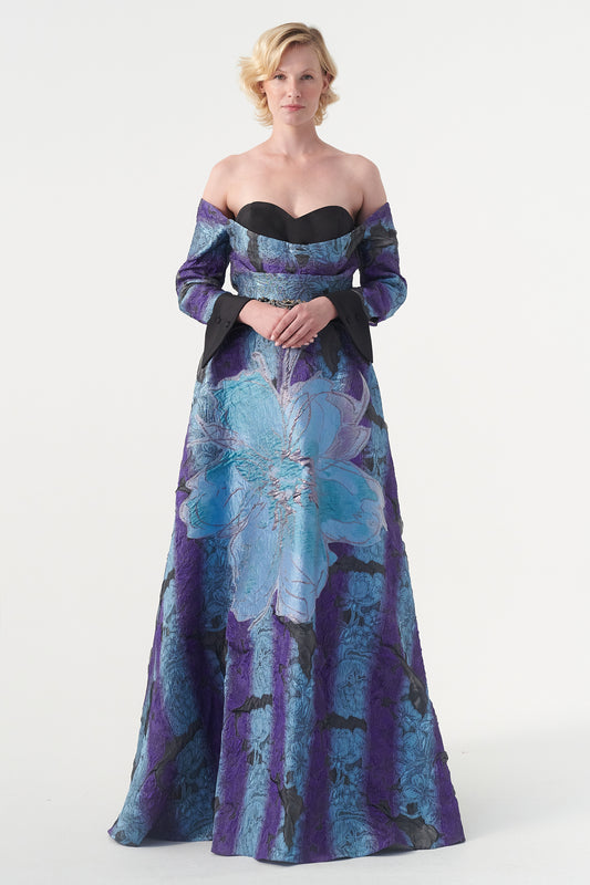 Jacquard Victorian Long Dress