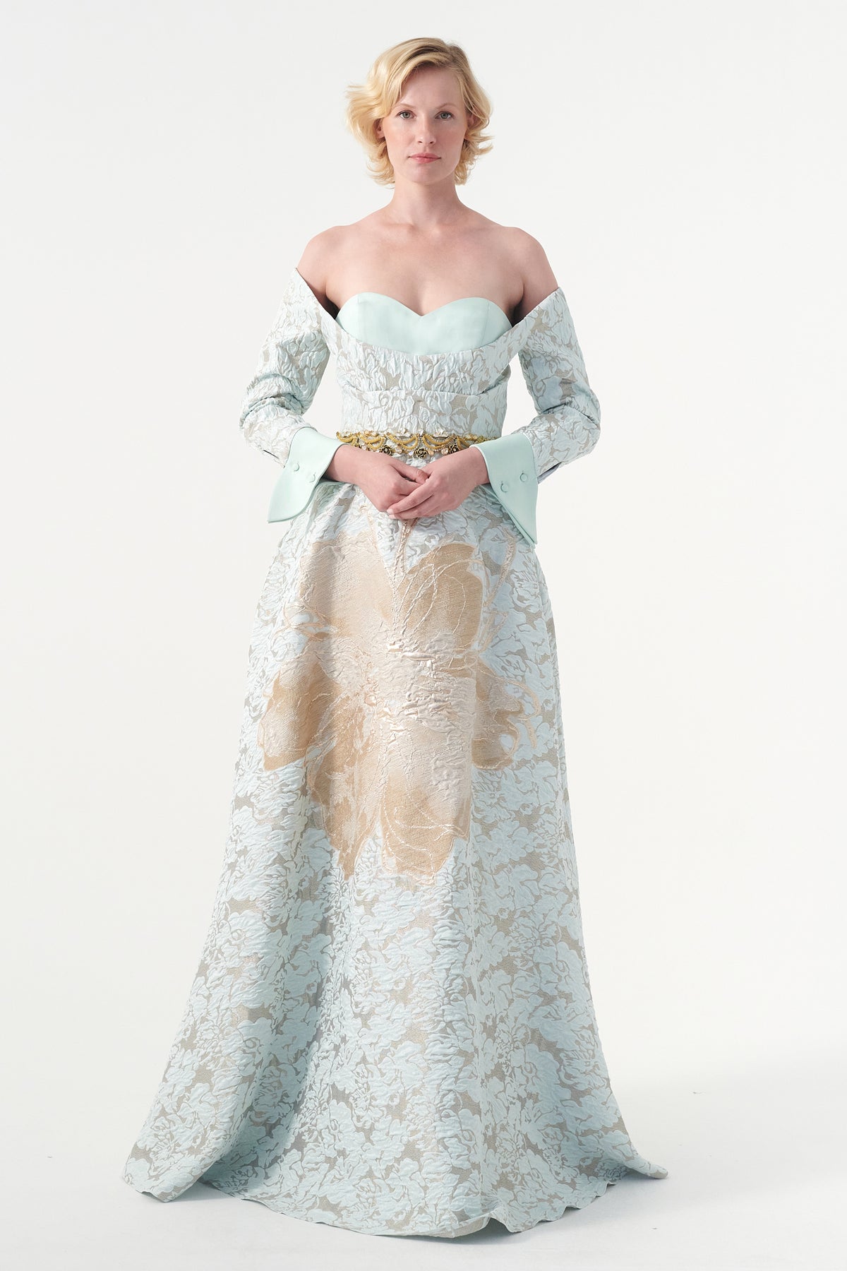Jacquard Victorian Long Dress