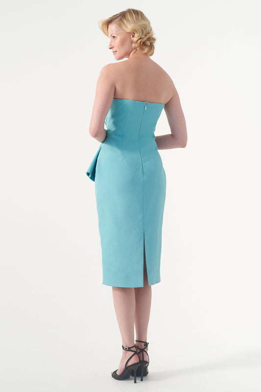 Strapless Ruffled Cocktail Dress
