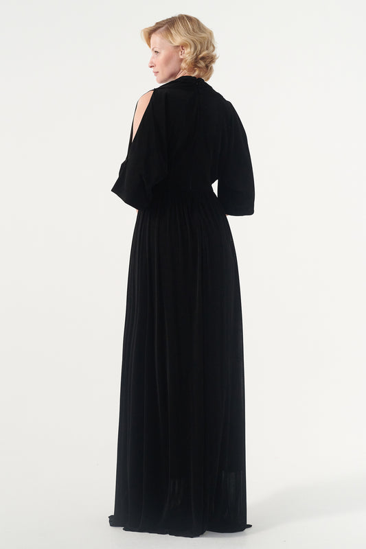 Envelop Jacquard Long Dress
