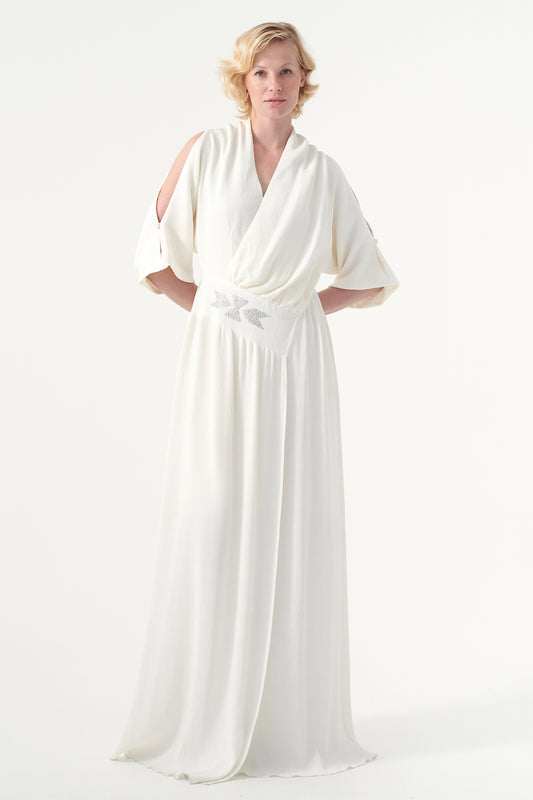 Envelop Jacquard Long Dress