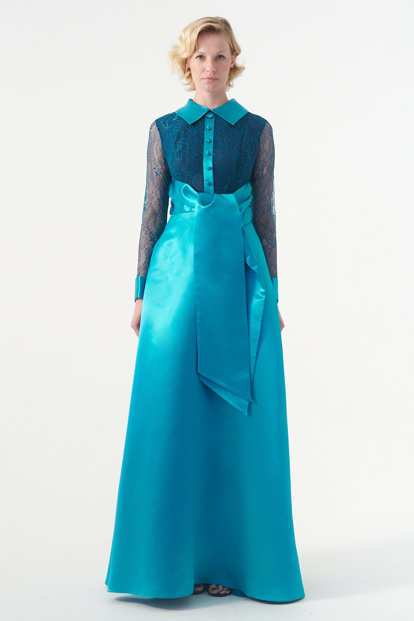 Lace And Taffeta Long Shirt Dress John Paul Ataker Lace And Taffeta Long Shirt Dress John Paul Ataker