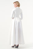 Square Neckline Satin Dress