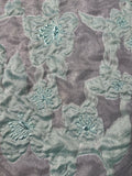 Textured Floral Pattern Burnout Brocade