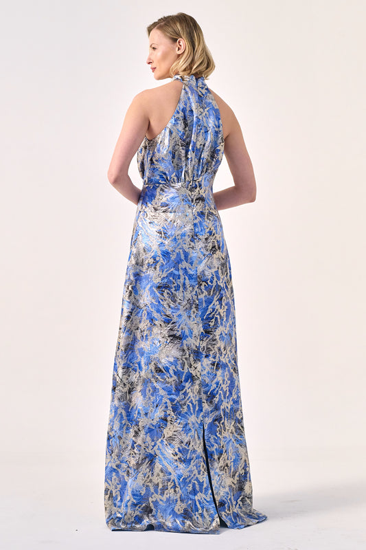 modern elegant, halter-neck gown