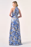modern elegant, halter-neck gown