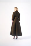 Long sleeve maxi length functional jacket style gown
