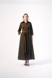 Long sleeve maxi length functional jacket style gown