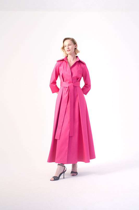 Long sleeve maxi length functional jacket style gown