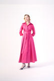 Long sleeve maxi length functional jacket style gown
