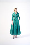 Long sleeve maxi length functional jacket style gown