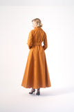 Long sleeve maxi length functional jacket style gown