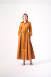 Long sleeve maxi length functional jacket style gown