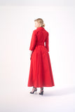 Long sleeve maxi length functional jacket style gown