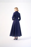 Long sleeve maxi length functional jacket style gown
