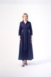 Long sleeve maxi length functional jacket style gown