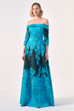 Refined Romance: The Off-Shoulder Embroidered Gown