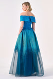 Regal Charm: The Off-Shoulder Gradient Gown