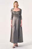 Vintage-Inspired Satin Evening Gown