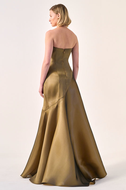 Strapless Flowing Gown