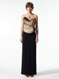 Sculpted Draped Corset Gown