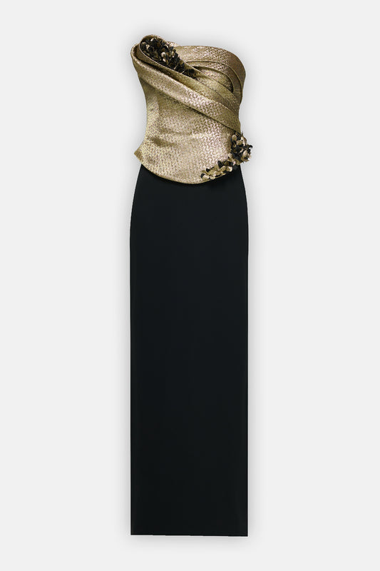 Sculpted Draped Corset Gown