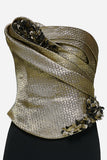 Sculpted Draped Corset Gown