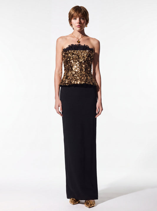 Gilded Noir Sequin Gown
