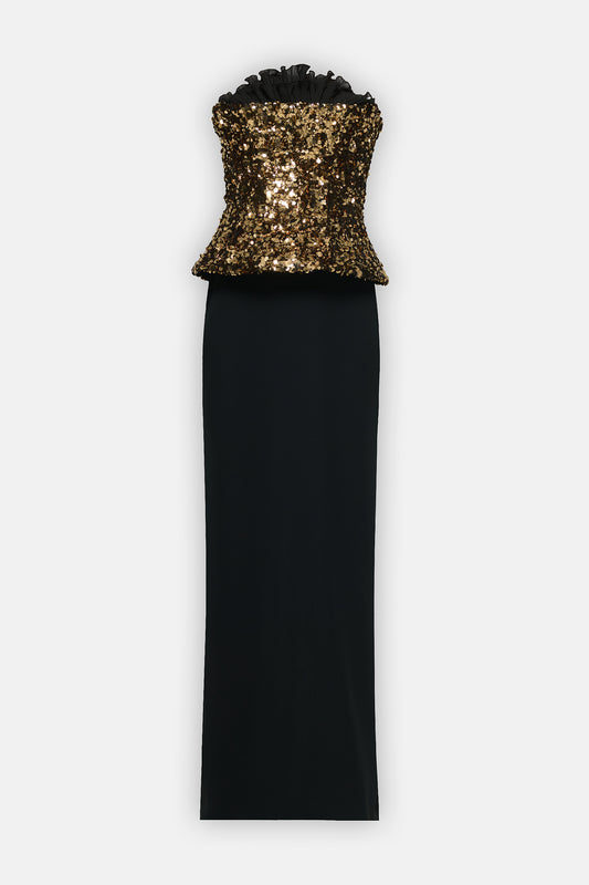 Gilded Noir Sequin Gown