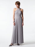 Cross-Neck A-Line Gown