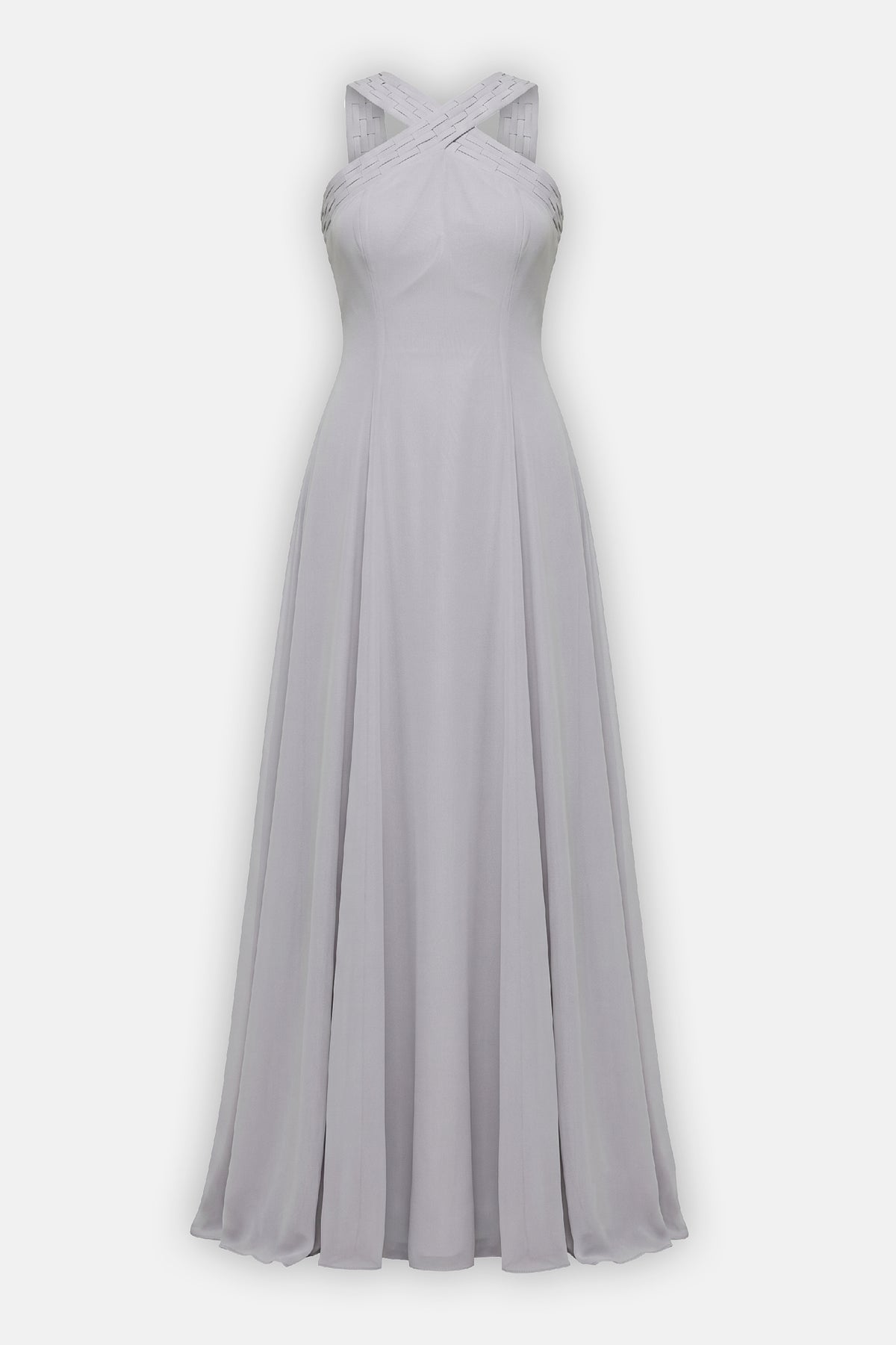 Cross-Neck A-Line Gown
