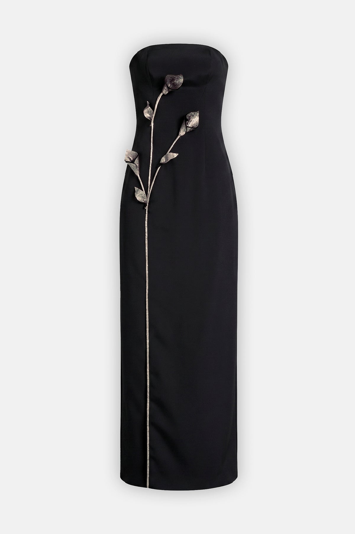 Sculptural Floral Column Gown